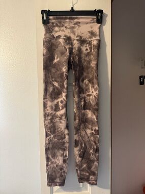 lululemon athletica Brown and Cream Tie-Dye High-Waist Leggings